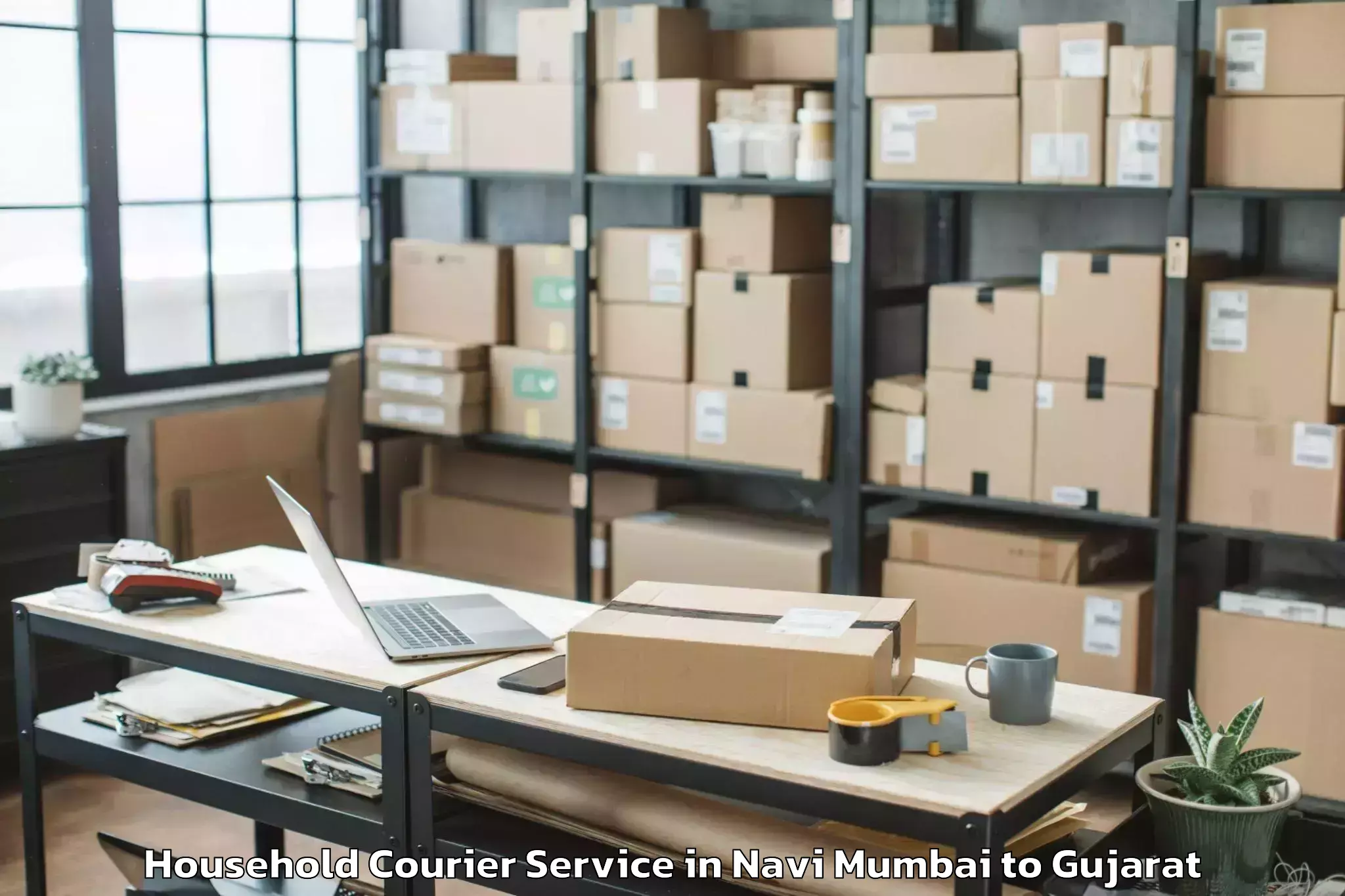 Quality Navi Mumbai to Garbada Household Courier